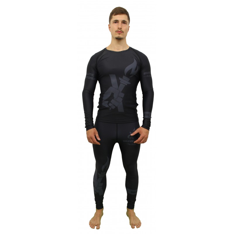 Rashguard Manches Longues Darkness Brave Art Noir et Gris - BA22LD Rashguard Manches Longues Darkness Brave Art Noir et Gris - BA22LD
