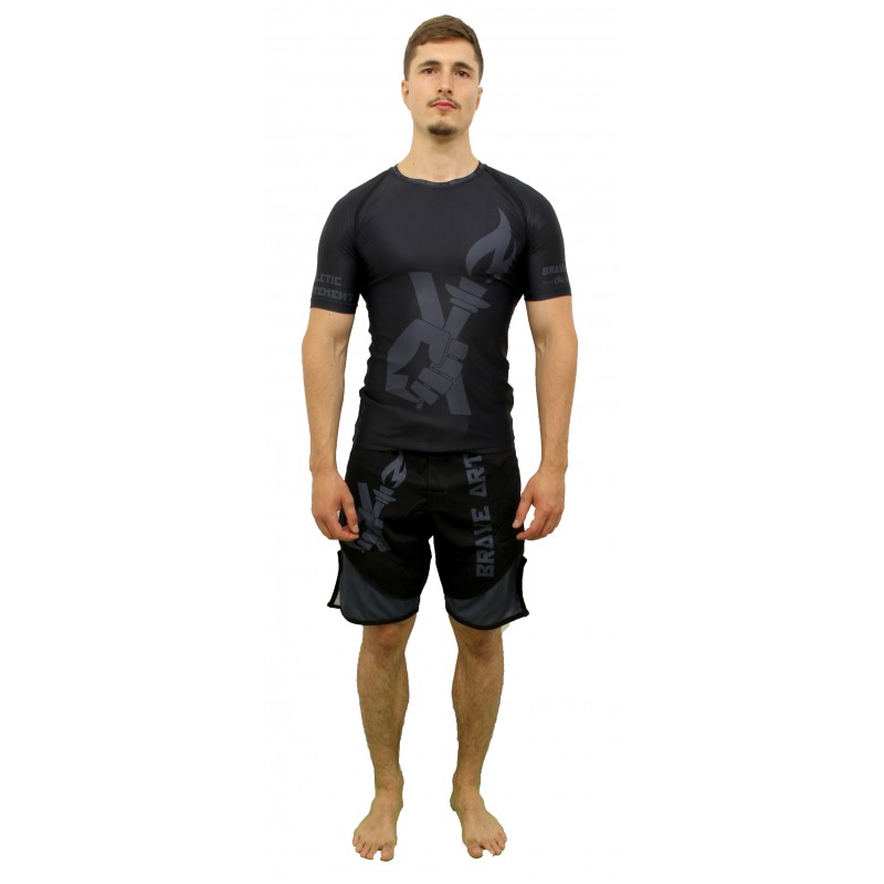 Brave Art Rashguard Darkness – Black & Grey – Short Sleeve Brave Art Rashguard Darkness – Black & Grey – Short Sleeve