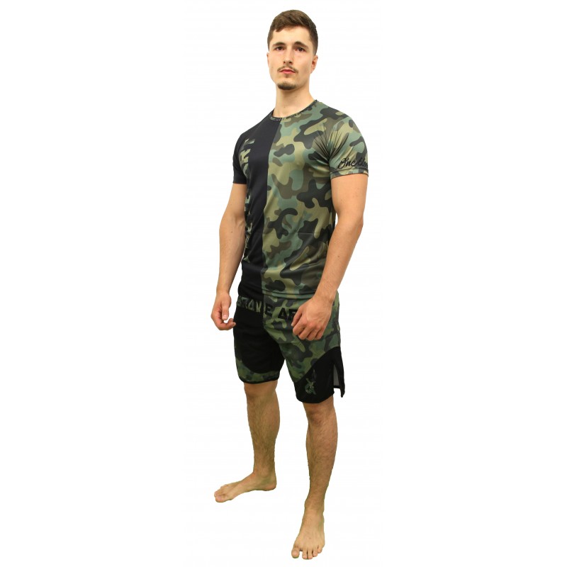 T-Shirt Fast Dry Front Liner Brave Art Camo Vert et Noir - BA23TS T-Shirt Fast Dry Front Liner Brave Art Camo Vert et Noir - BA23TS