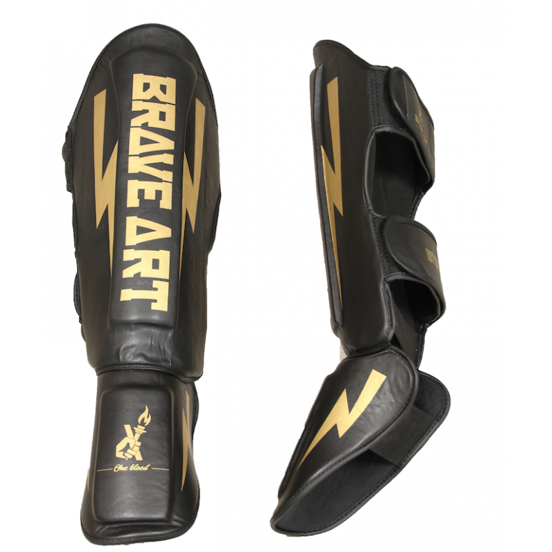 Brave Art Classic One Shin & Instep Guards – Black & Gold - PTPUBG Brave Art Classic One Shin & Instep Guards – Black & Gold - PTPUBG
