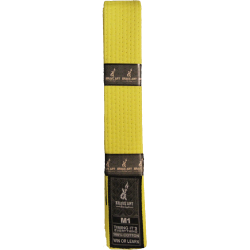 Ceinture BJJ enfant Brave Art jaune – coton résistant M00–M4
