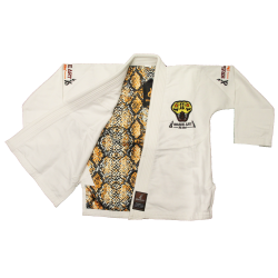 Kimono de Jiu-Jitsu Brésilien Enfant Brave Art Anaconda Blanc - BAKJJBKWH