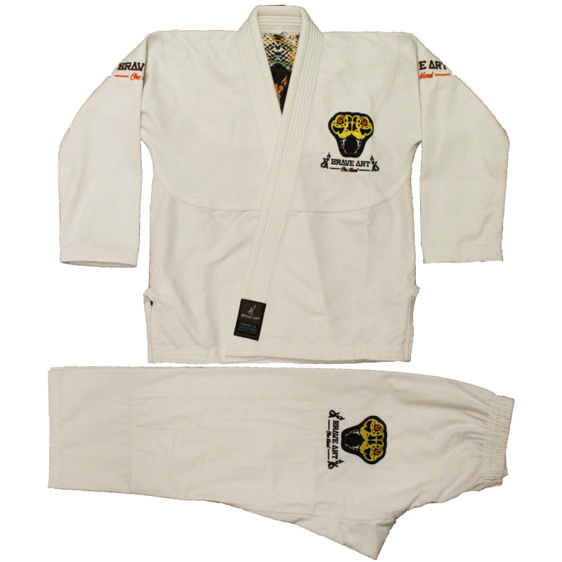 Kimono de Jiu-Jitsu Brésilien Enfant Brave Art Anaconda Blanc