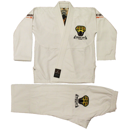 Brave Art Kids BJJ Gi Anaconda White – Durable & Stylish Kimono