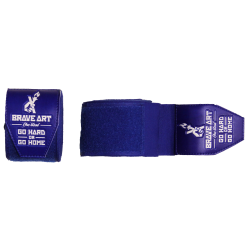 Bandes de Boxe Brave Art 4,5 m Bleues & Blanches – Scratch Silicone