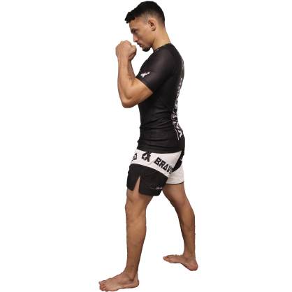 Brave Art Vale Tudo Rashguard Black Short Sleeve with Flags – BARSSVT23