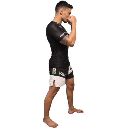 Rashguard Vale Tudo Brave Art Manches Courtes Noir - BARSSVT23