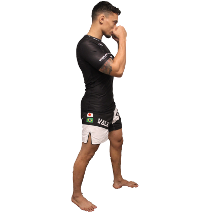 Brave Art Vale Tudo Rashguard Black Short Sleeve with Flags – BARSSVT23