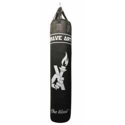 Sac de frappe cuir noir 1,95m – précis, robuste et esthétique – Brave Art