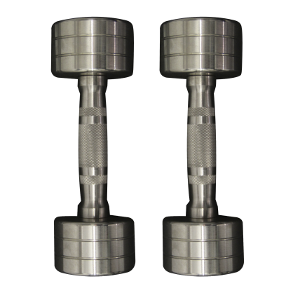 Haltère Electroplating 5 kg – Métal chromé élégant, format compact, prise ergonomique