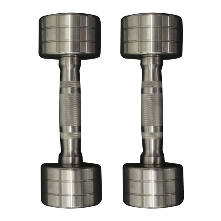 Haltère Electroplating 10 kg – Métal chromé, poignée ergonomique, design élégant