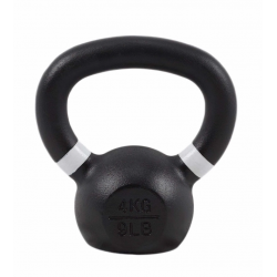 Kettlebell 4 kg en fonte – Revêtement poudre, compacte, idéale pour débutants et mobilité
