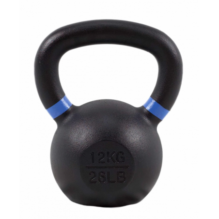 Kettlebell 12 kg en fonte – Revêtement poudre, ergonomique, résistante à la corrosion