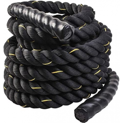 Battle Rope 9m – Corde d'entraînement en nylon, poignées antidérapantes, usage intérieur/extérieur