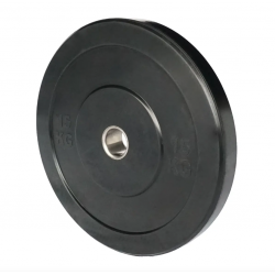 Bumper Plate 15kg en Caoutchouc Noir – Absorption des chocs, durabilité et design sobre