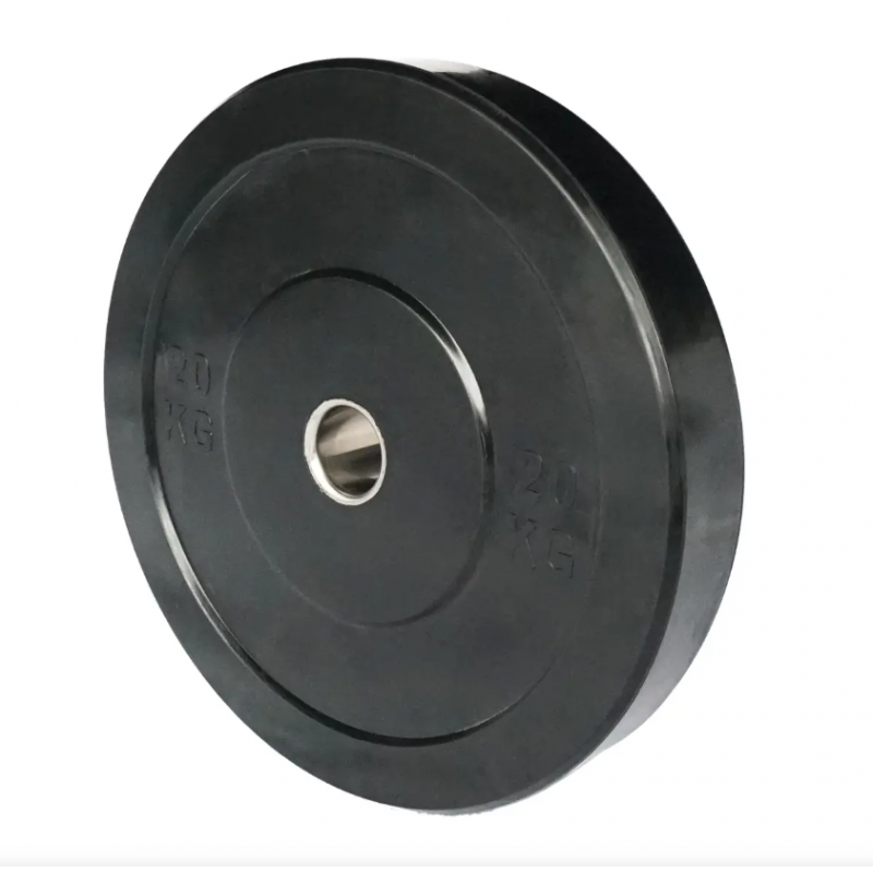 Bumper Plate en caoutchouc noir 20 KG - BP20KG Bumper Plate en caoutchouc noir 20 KG - BP20KG
