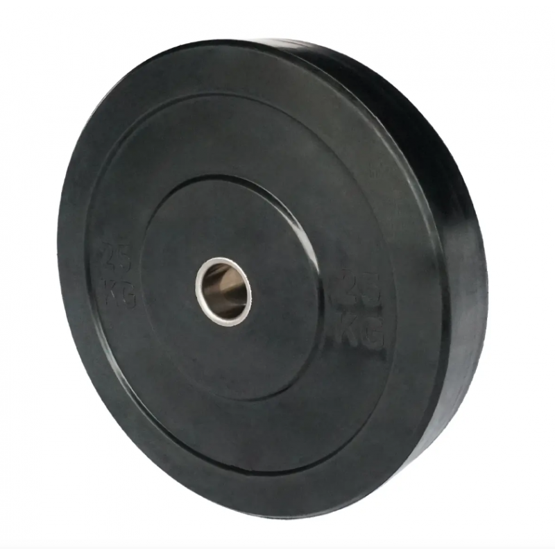 Bumper Plate en caoutchouc noir 25 KG - BP25KG Bumper Plate en caoutchouc noir 25 KG - BP25KG