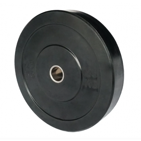Bumper Plate 25kg en Caoutchouc Noir – Haute durabilité, absorption des chocs, design élégant