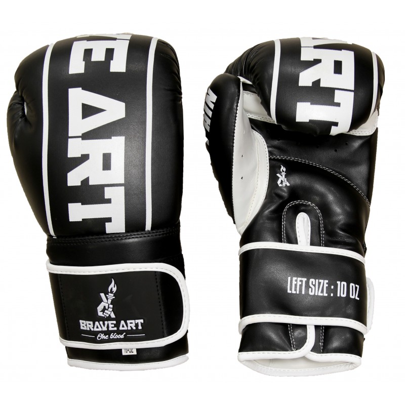 Gants de Boxe Classic One Brave Art Noir & Blanc - BGPUBW