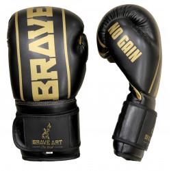 Gants de Boxe Classic One PU Brave Art Noir et Doré - BAGBPUBG