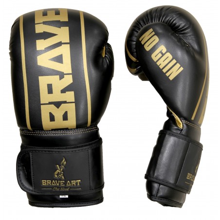 Gants de Boxe Classic One PU Brave Art Noir et Doré - BAGBPUBG