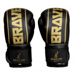 Brave Art Boxhandschuhe Schwarz & Gold – BAGBPUBG – Kraft & Prestige