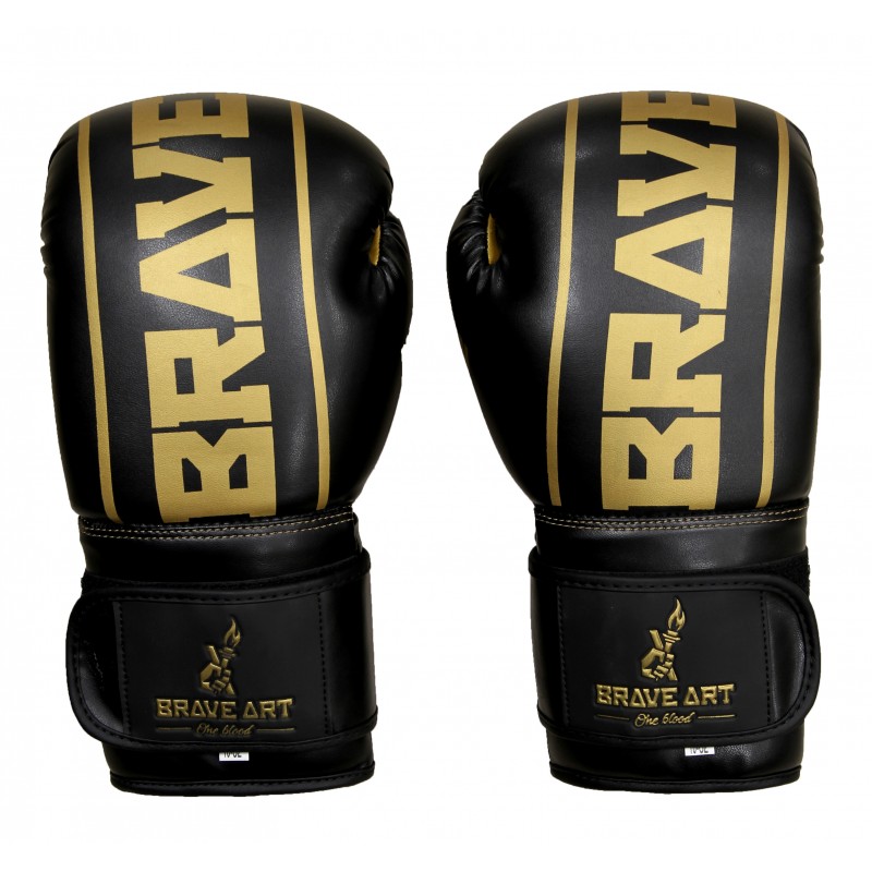 Gants de Boxe Classic One PU Brave Art Noir et Doré - BAGBPUBG Gants de Boxe Classic One PU Brave Art Noir et Doré - BAGBPUBG