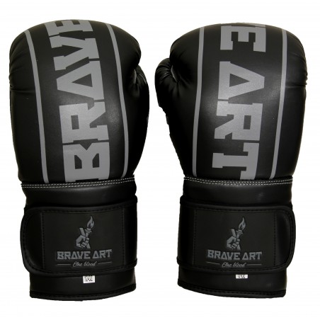 Gants Classic One Brave Art – Noir & Gris, Puissance & Élégance