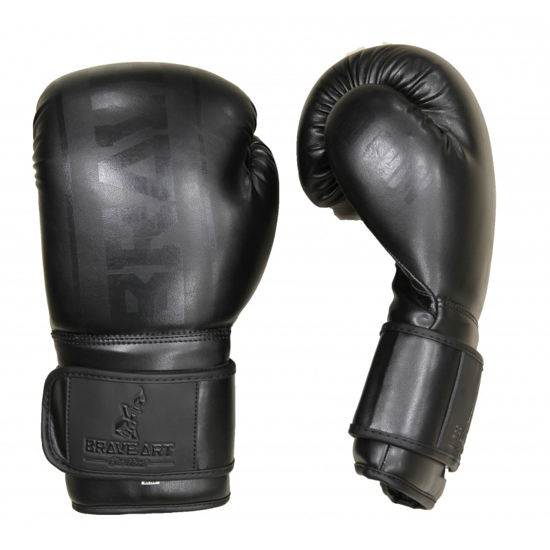 Gants de Boxe Classic One PU Brave Art Noir Ton sur Ton - BGPUFB