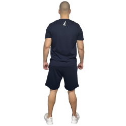 Short BRVRT Brave Art – Bleu avec Logo Blanc - SHBRNY