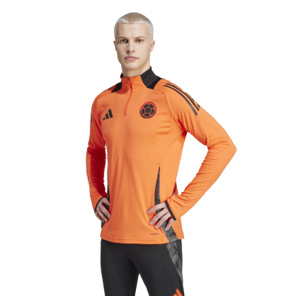 Haut d'entraînement Colombie 2024 adidas – Coupe slim, AEROREADY, zip 1/4 et blason officiel