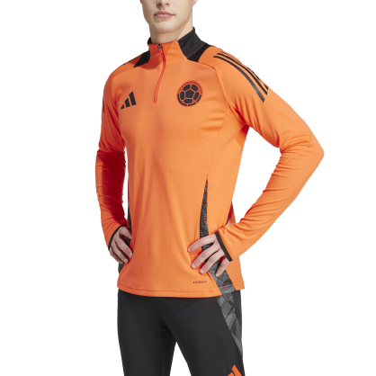 Haut d'entraînement Colombie 2024 adidas – Coupe slim, AEROREADY, zip 1/4 et blason officiel