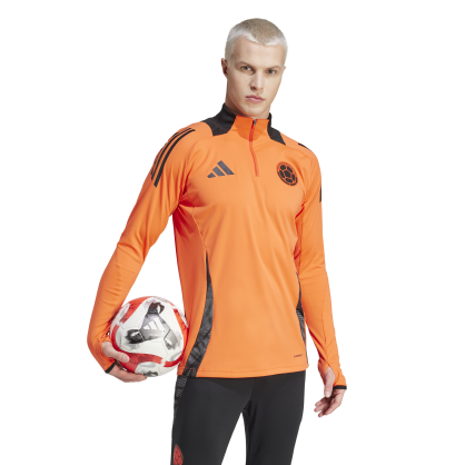 Haut d'entraînement Colombie 2024 adidas – Coupe slim, AEROREADY, zip 1/4 et blason officiel