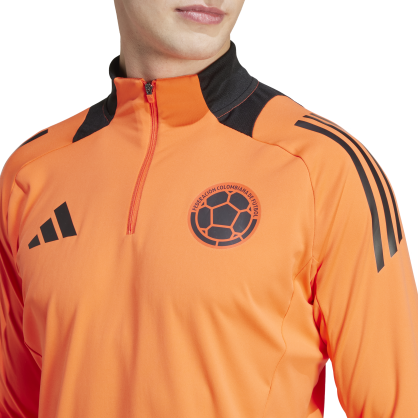 Haut d'entraînement Colombie 2024 adidas – Coupe slim, AEROREADY, zip 1/4 et blason officiel