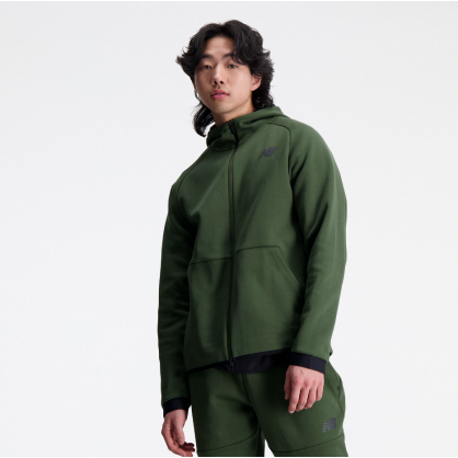 Veste polaire New Balance R.W Tech – À capuche, poches zippées, confort coton-polyester