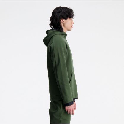 Veste polaire New Balance R.W Tech – À capuche, poches zippées, confort coton-polyester