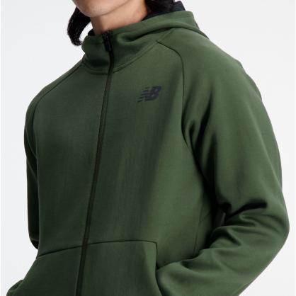 Veste polaire New Balance R.W Tech – À capuche, poches zippées, confort coton-polyester