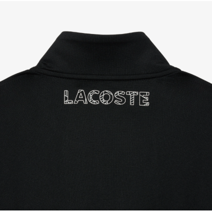 Sweatshirt Zippé Tennis Lacoste – Polyester Recyclé, Color-Block Élégant