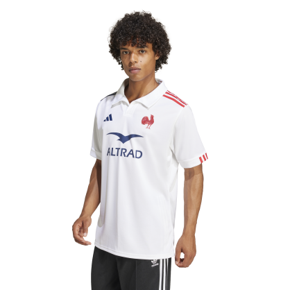 Maillot Extérieur Rugby France Adidas – JG8160 | AEROREADY, Polyester recyclé, Blason brodé