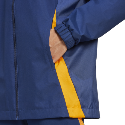 Veste tout temps Real Madrid Adidas – Imperméable, capuche ajustable, poches zippées | JE4204