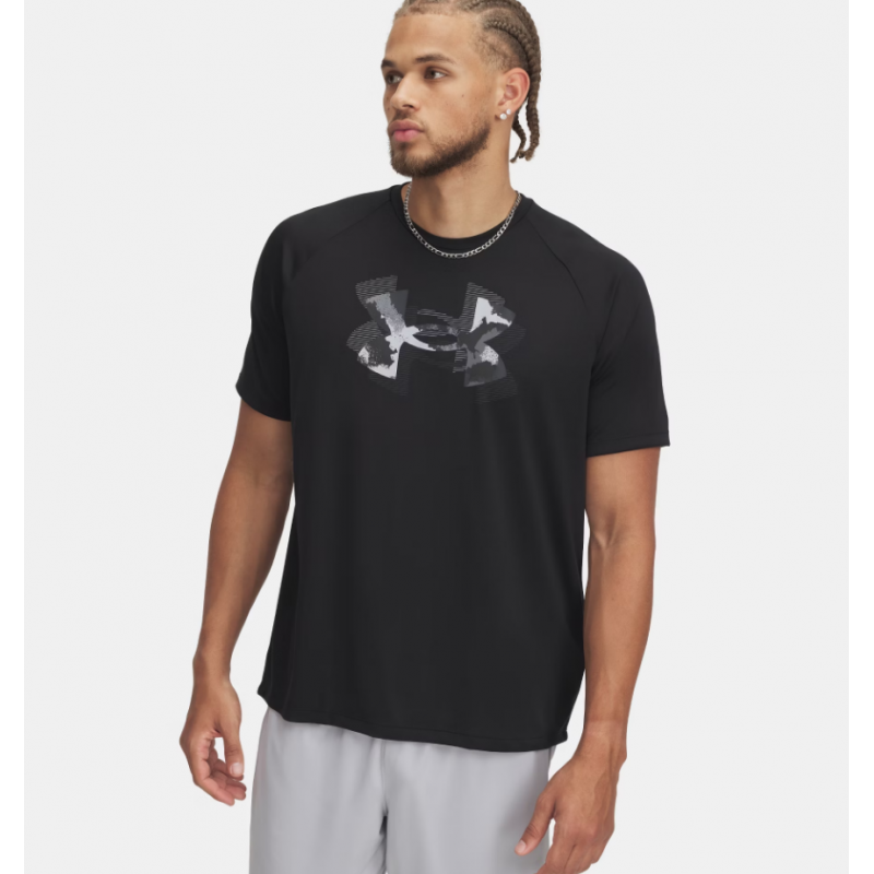 Men’s UA Tech™ Black T-Shirt – Under Armour | 1390208-001 Men’s UA Tech™ Black T-Shirt – Under Armour | 1390208-001