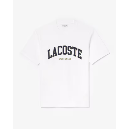 T-shirt en coton homme Lacoste – Jersey épais & imprimé Sportswear