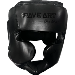 Brave Art Black Boxing Headgear – Premium Sparring Protection