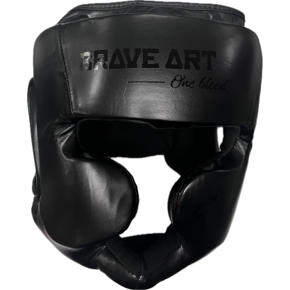 Brave Art Black Boxing Headgear – Premium Sparring Protection