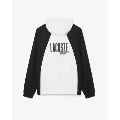 Survêtement Tennis Homme Lacoste Blanc – Taffetas Recyclé, Color-block et Style Sportif