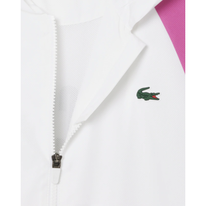 Survêtement Tennis Homme Lacoste Blanc – Taffetas Recyclé, Color-block et Style Sportif
