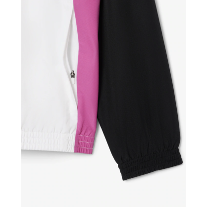 Survêtement Tennis Homme Lacoste Blanc – Taffetas Recyclé, Color-block et Style Sportif