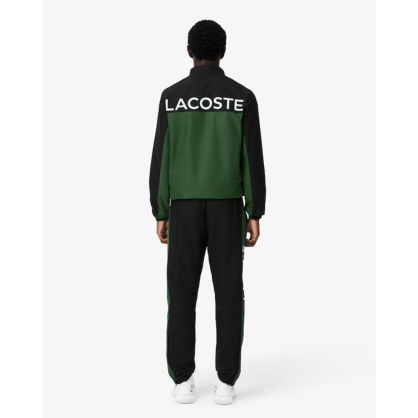 Survêtement Lacoste Homme Vert – Taffetas Recyclé, Color-block et Style Sportif