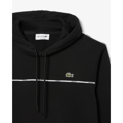 Sweatshirt Lacoste Homme à Capuche – Classic Fit, Bandes Siglées et Confort Coton