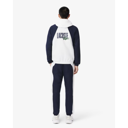 Survêtement Tennis Homme Lacoste Blanc – Taffetas Recyclé et Style Color-block